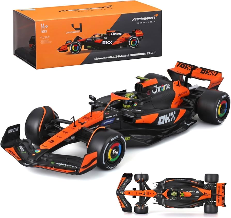 Amazon.com: HTLNUZD 2024 1/24 Scale Formula 1 MCL38#4 Miami GP